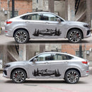 2 PCS/Set D-957 Mountains Pattern Car Modified Decorative Sticker(Black)