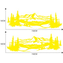 2 PCS/Set D-957 Mountains Pattern Car Modified Decorative Sticker(Yellow)