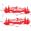 2 PCS/Set D-957 Mountains Pattern Car Modified Decorative Sticker(Red)