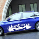 2 PCS/Set D-957 Mountains Pattern Car Modified Decorative Sticker(White)