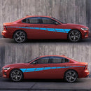 2 PCS/Set D-961 Checkered Flag Pattern Car Modified Decorative Sticker(Blue)