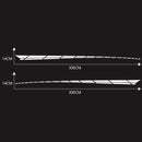 2 PCS/Set D-961 Checkered Flag Pattern Car Modified Decorative Sticker(White)