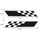 2 PCS/Set D-962 Checkered Flag Pattern Car Modified Decorative Sticker(Black)