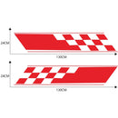 2 PCS/Set D-962 Checkered Flag Pattern Car Modified Decorative Sticker(Red)
