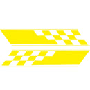2 PCS/Set D-962 Checkered Flag Pattern Car Modified Decorative Sticker(Yellow)