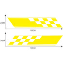 2 PCS/Set D-962 Checkered Flag Pattern Car Modified Decorative Sticker(Yellow)