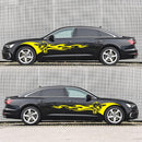 2 PCS/Set D-964 Skull Flame Pattern Car Modified Decorative Sticker(Yellow)