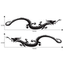 2 PCS/Set D-965 Dragon Pattern Car Modified Decorative Sticker(Black)