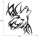 D-967 Wolf Tribe Pattern Car Modified Decorative Sticker(Black)