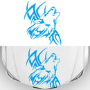 D-967 Wolf Tribe Pattern Car Modified Decorative Sticker(Blue)