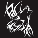 D-967 Wolf Tribe Pattern Car Modified Decorative Sticker(White)