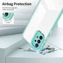 For Samsung Galaxy A73 5G 3 in 1 Clear TPU Color PC Frame Phone Case(Light Green)