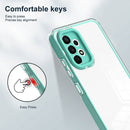 For Samsung Galaxy A73 5G 3 in 1 Clear TPU Color PC Frame Phone Case(Light Green)