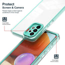 For Samsung Galaxy A73 5G 3 in 1 Clear TPU Color PC Frame Phone Case(Light Green)
