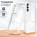 For Samsung Galaxy S22 5G 3 in 1 Clear TPU Color PC Frame Phone Case(White)