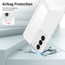 For Samsung Galaxy S22 5G 3 in 1 Clear TPU Color PC Frame Phone Case(White)