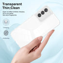 For Samsung Galaxy S22 5G 3 in 1 Clear TPU Color PC Frame Phone Case(White)