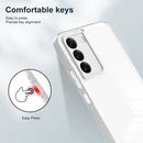 For Samsung Galaxy S22 5G 3 in 1 Clear TPU Color PC Frame Phone Case(White)