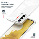 For Samsung Galaxy S22 5G 3 in 1 Clear TPU Color PC Frame Phone Case(White)