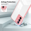 For Samsung Galaxy S22 5G 3 in 1 Clear TPU Color PC Frame Phone Case(Pink)