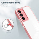 For Samsung Galaxy S22 5G 3 in 1 Clear TPU Color PC Frame Phone Case(Pink)