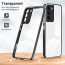 For Samsung Galaxy S22 5G 3 in 1 Clear TPU Color PC Frame Phone Case(Black)