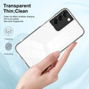 For Samsung Galaxy S22 5G 3 in 1 Clear TPU Color PC Frame Phone Case(Black)