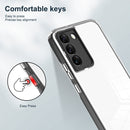 For Samsung Galaxy S22 5G 3 in 1 Clear TPU Color PC Frame Phone Case(Black)