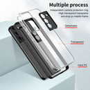 For Samsung Galaxy S22 5G 3 in 1 Clear TPU Color PC Frame Phone Case(Black)