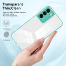 For Samsung Galaxy S22 5G 3 in 1 Clear TPU Color PC Frame Phone Case(Light Green)