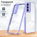 For Samsung Galaxy S22 5G 3 in 1 Clear TPU Color PC Frame Phone Case(Purple)