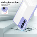 For Samsung Galaxy S22 5G 3 in 1 Clear TPU Color PC Frame Phone Case(Purple)