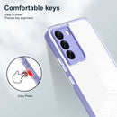 For Samsung Galaxy S22 5G 3 in 1 Clear TPU Color PC Frame Phone Case(Purple)