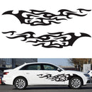 2 PCS/Set D-969 Flame Pattern Car Modified Decorative Sticker(Black)