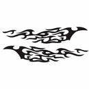 2 PCS/Set D-969 Flame Pattern Car Modified Decorative Sticker(Black)