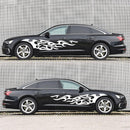 2 PCS/Set D-969 Flame Pattern Car Modified Decorative Sticker(White)