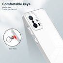 For Xiaomi 11T Pro 3 in 1 Clear TPU Color PC Frame Phone Case(White)