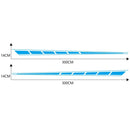 2 PCS/Set D-970 Checkered Flag Pattern Car Modified Decorative Sticker(Blue)
