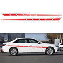 2 PCS/Set D-970 Checkered Flag Pattern Car Modified Decorative Sticker(Red)