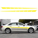 2 PCS/Set D-970 Checkered Flag Pattern Car Modified Decorative Sticker(Yellow)