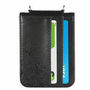 For Samsung Galaxy Z Flip4 5G Diagonal Lanyard Embossed Card Phone Case(Black)
