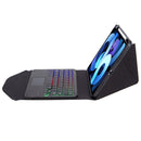 Z102B-AS Pen Slot Touchpad Backlight Bluetooth Keyboard Leather Tablet Case For iPad 10.2 2021/2020/2019(Black)