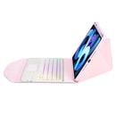 Z102B-AS Pen Slot Touchpad Backlight Bluetooth Keyboard Leather Tablet Case For iPad 10.2 2021/2020/2019(Pink)