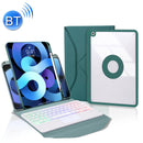 Z102B-AS Pen Slot Touchpad Backlight Bluetooth Keyboard Leather Tablet Case For iPad 10.2 2021/2020/2019(Green)