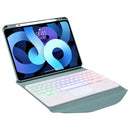 Z102B-AS Pen Slot Touchpad Backlight Bluetooth Keyboard Leather Tablet Case For iPad 10.2 2021/2020/2019(Green)
