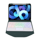 Z102B-AS Pen Slot Touchpad Backlight Bluetooth Keyboard Leather Tablet Case For iPad 10.2 2021/2020/2019(Green)