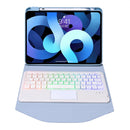 Z102B-AS Pen Slot Touchpad Backlight Bluetooth Keyboard Leather Tablet Case For iPad 10.2 2021/2020/2019(Sky Blue)