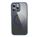 For iPhone 14 Pro Max Crystal Clear Series Magsafe Magnetic Phone Case (Royal Blue)
