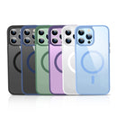 For iPhone 14 Pro Max Crystal Clear Series Magsafe Magnetic Phone Case (Sierra Blue)