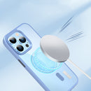 For iPhone 14 Pro Max Crystal Clear Series Magsafe Magnetic Phone Case (Sierra Blue)